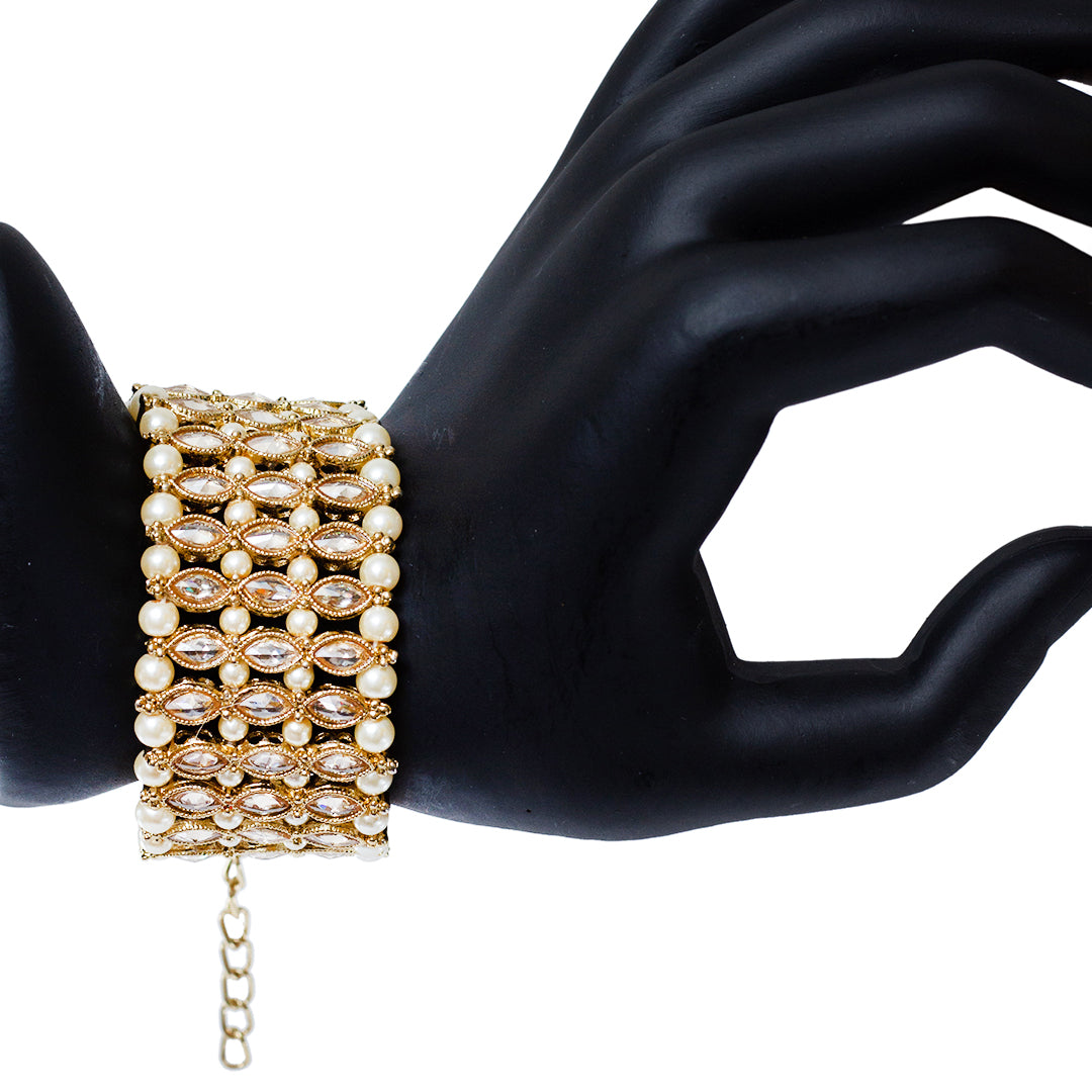 BRC-TRD-005.MAIN_ Sanskriti Swirl | Traditional Bracelet | Primekraft.ca - Image 1