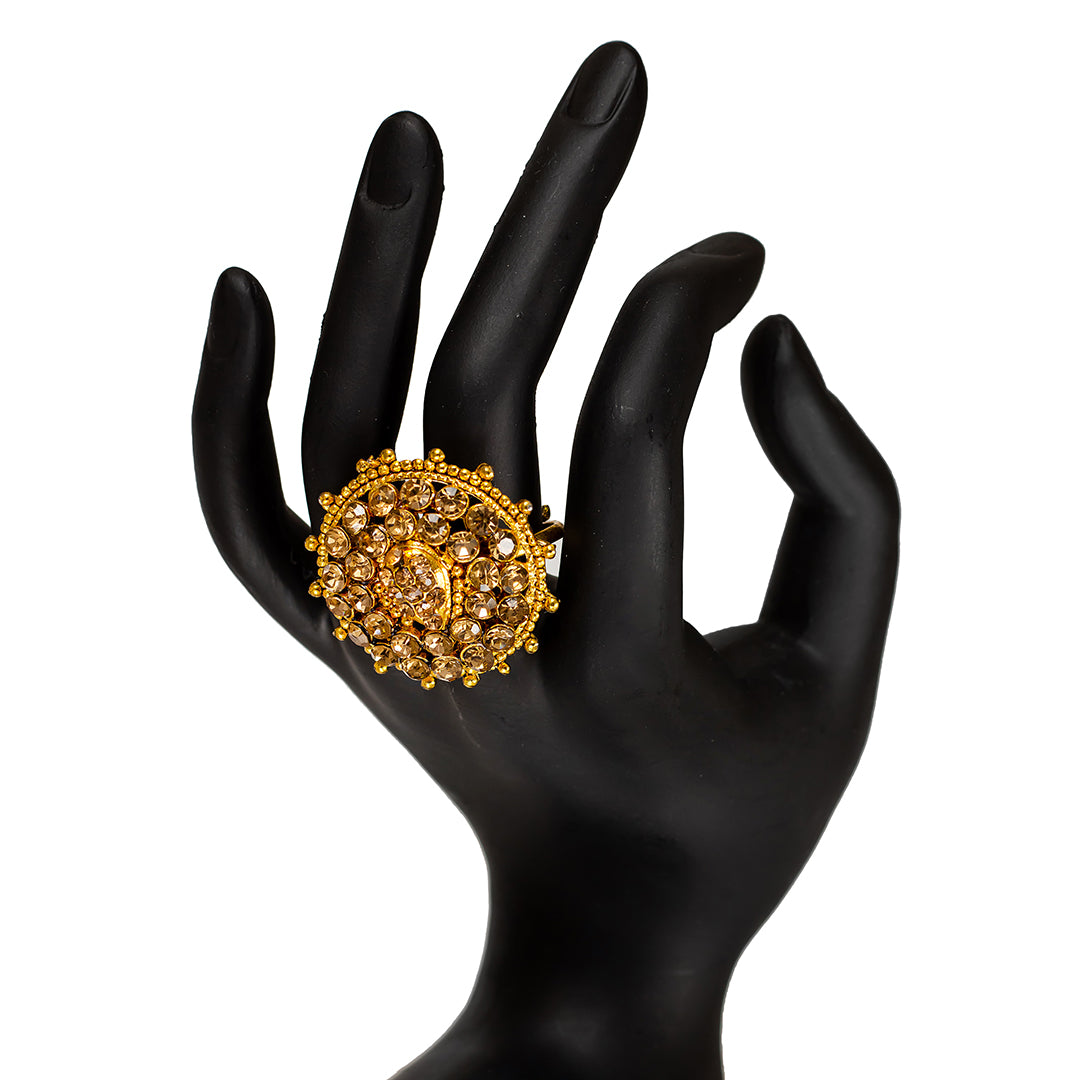 RNG-GDN-003.PT01 Devika | Traditional Golden Ring | Primekraft.ca - Image 1
